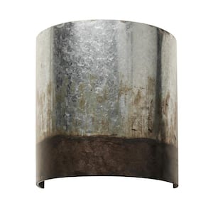 Cannery 10 in. Ombre Galvanized Wall Sconce