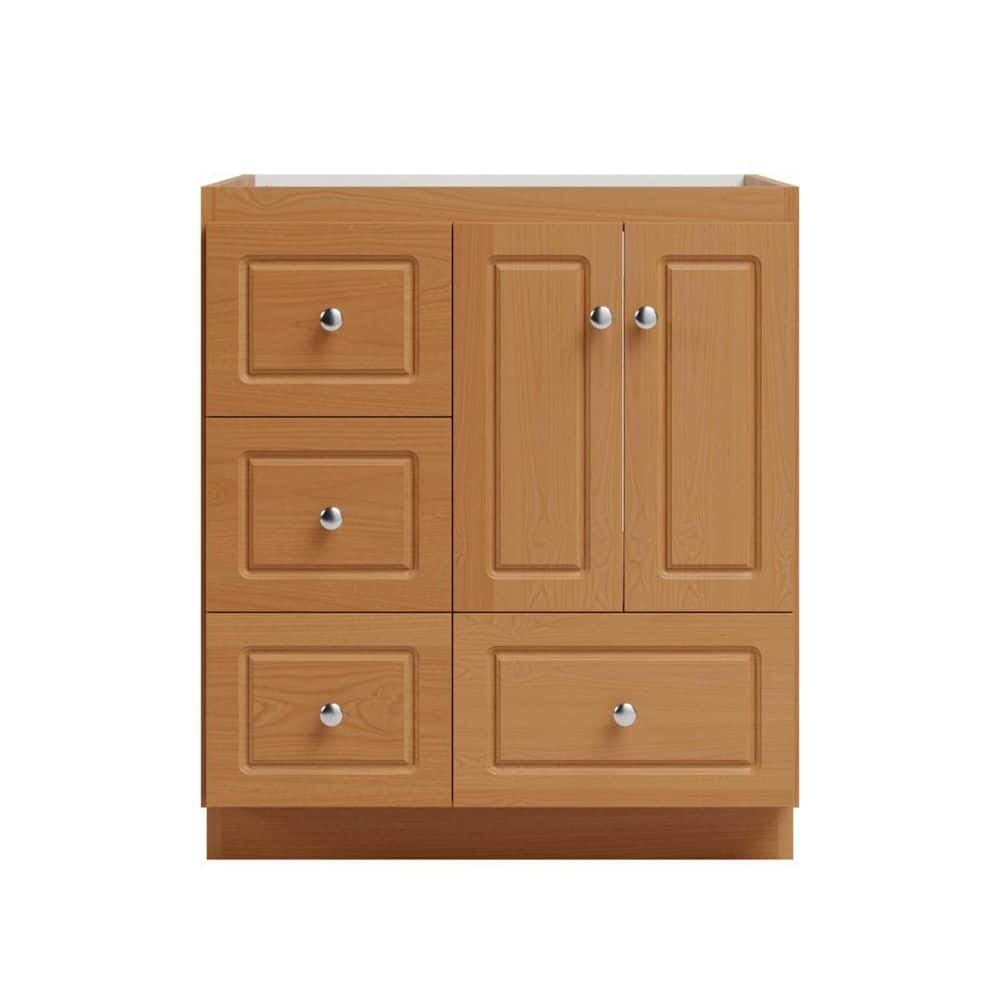 Ultraline 30 in. W x 21 in. D x 34.5 in. H Bath Vanity Cabinet without Top in Natural Alder price history on PriceWatchPro