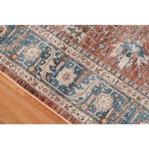Arcadia 2 ft. X 3 ft. Navy/Red Oriental Area Rug