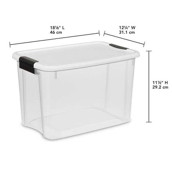 ASTAGE | Rolling Storage Tub, Storage Tote, Plastic Box, Lidded Box,  Storage bins with lids 25Qt - 3pack (White)