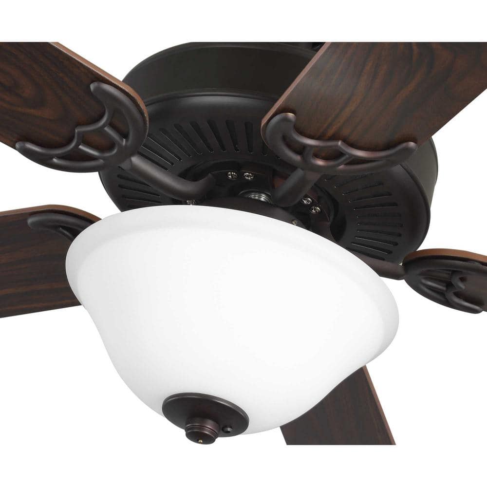 Architectural Bronze 52" Ceiling Fan with Reversible Blades and Lighting