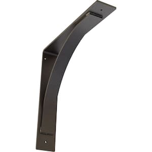 3 in. W x 16 in. H x 16 in. D Hammered Dark Bronze Morris Steel Bracket