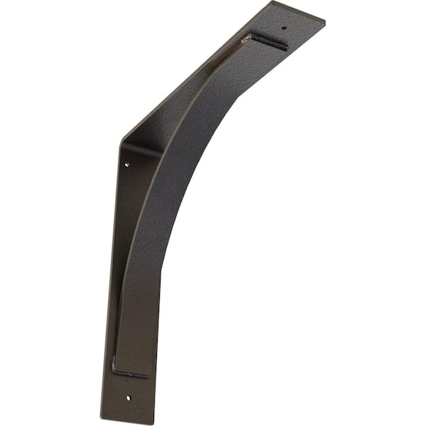 Ekena Millwork 3 in. W x 16 in. H x 16 in. D Hammered Dark Bronze Morris Steel Bracket