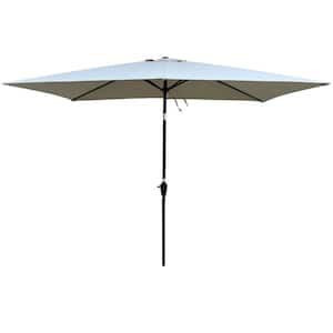 6  x 9 ft. Steel Outdoor Patio Market Umbrella in Frozen Dew Color