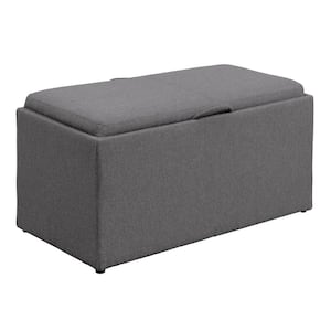 Furniture of America Luton Casual Espresso Storage Bench with