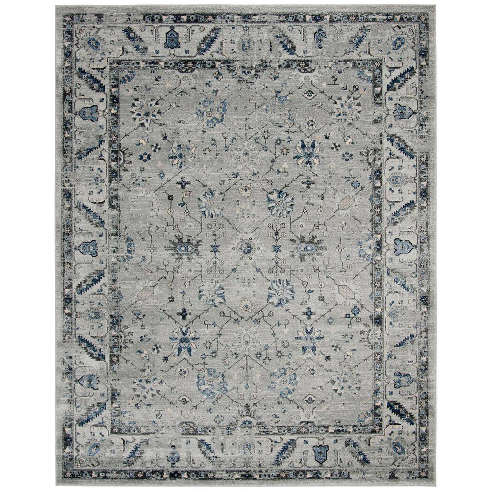 Charleston Heirloom-Style 8' x 10' Hand-Knotted Grey Area Rug