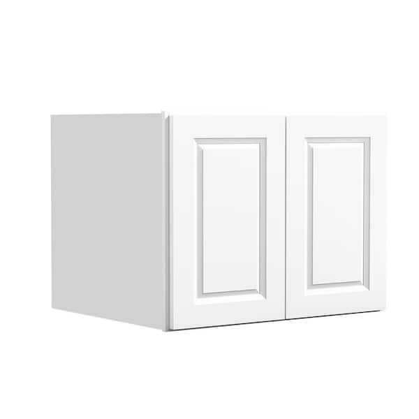 Hausvita 33 in. W x 24 in. D x 24 in. H in Traditional White Plywood Ready to Assemble Kitchen Wall Cabinets with 2 Doors