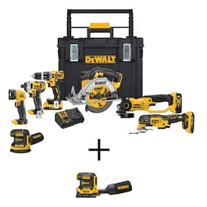 20V MAX Cordless 7 Tool Combo Kit, TOUGHSYSTEM Case, 1/4 Sheet Sander, and (1) 20V 4.0Ah and (2) 20V 2.0Ah Batteries