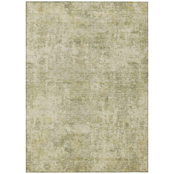 Chantille Machine Washable Indoor/Outdoor Abstract ACN2061 Sage 5 ft. x 7 ft. 6 in. Area Rug