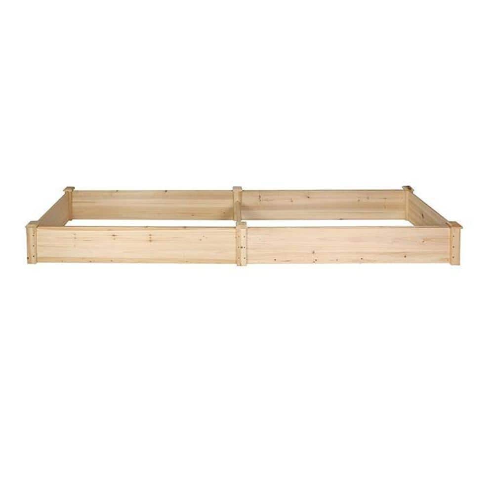 2-in-1 Wooden Raised Garden Bed - Dual Planting Spaces for Vegetables, Flow