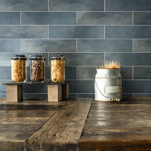 Merola Tile Capri Brick Indigo 2-1/2 in. x 10 in. Porcelain Floor