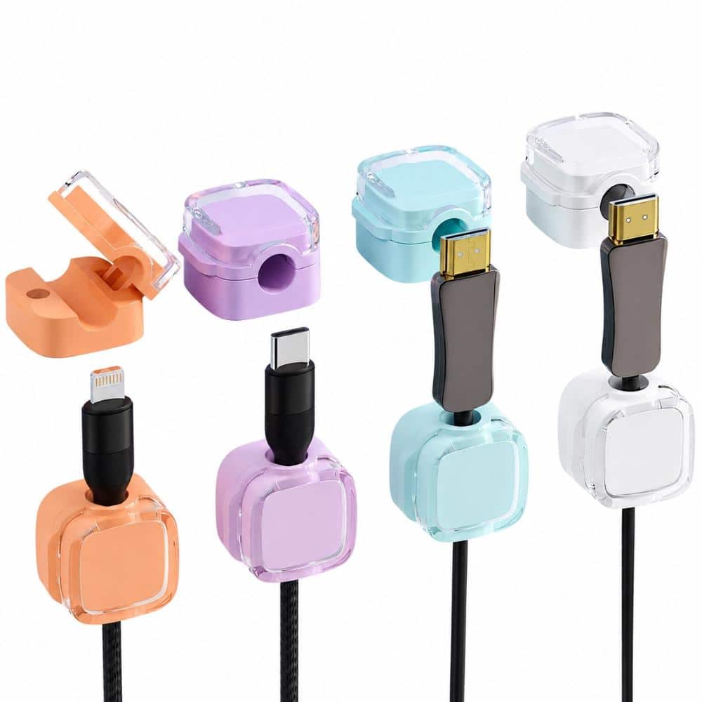 8 Pack Magnetic Cable Clips - Adjustable Cord Holder for Desk, Nightstand, Car, Office : Adhesive Cable Clips &