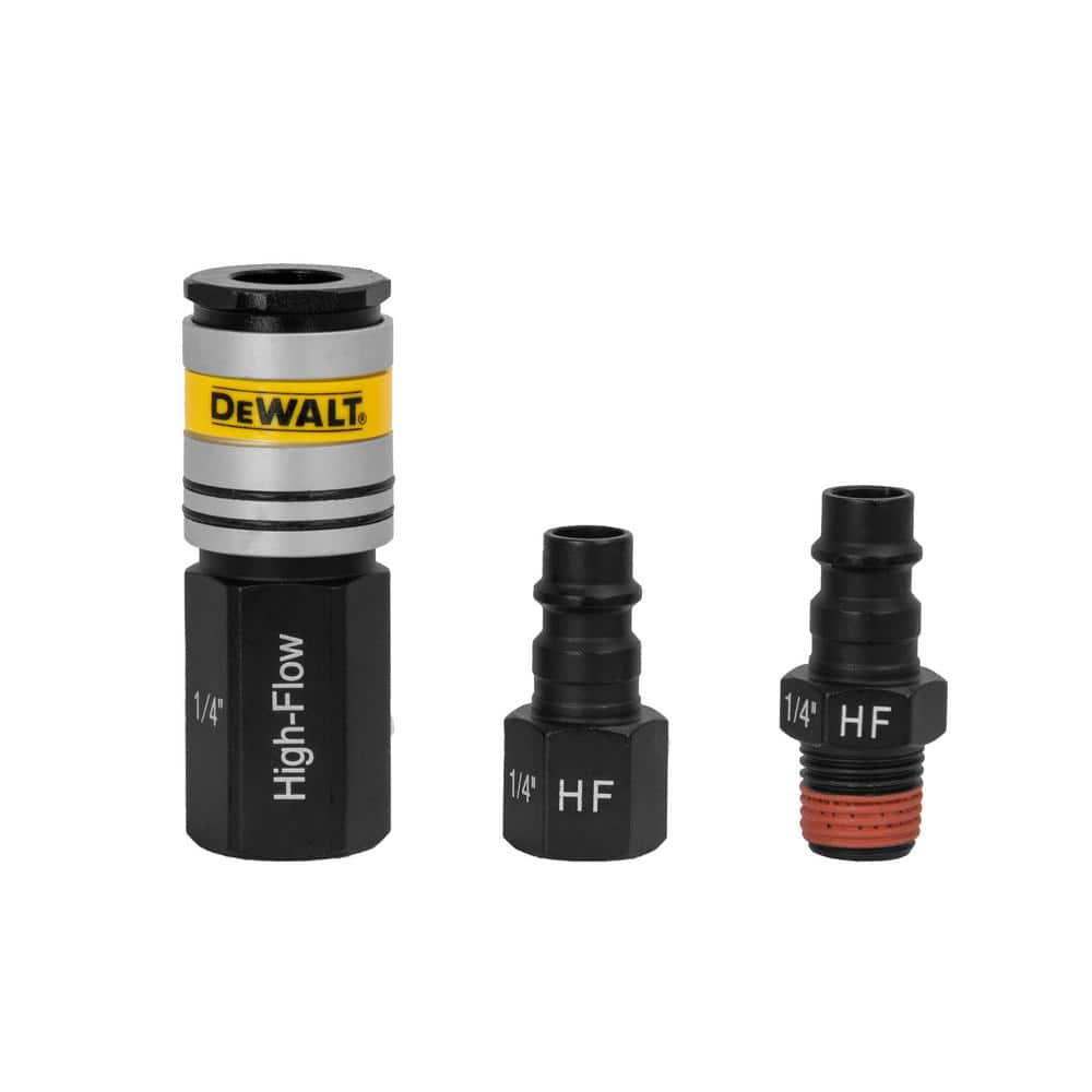 DEWALT 3-pieces High Flow Couplers and Plugs 1/4 in. NPT