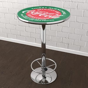 Coca-Cola Red and Green 42 in. Bar Table