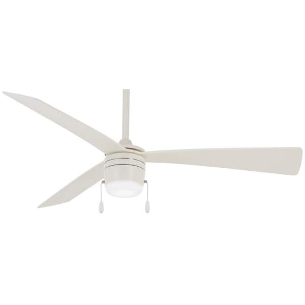 Vital 44 in. Integrated LED Indoor Flat White Ceiling Fan with Light