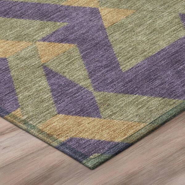 Chantille Machine Washable Indoor/Outdoor Abstract ACN2962 Purple 3 ft. x 4 ft. Area Rug