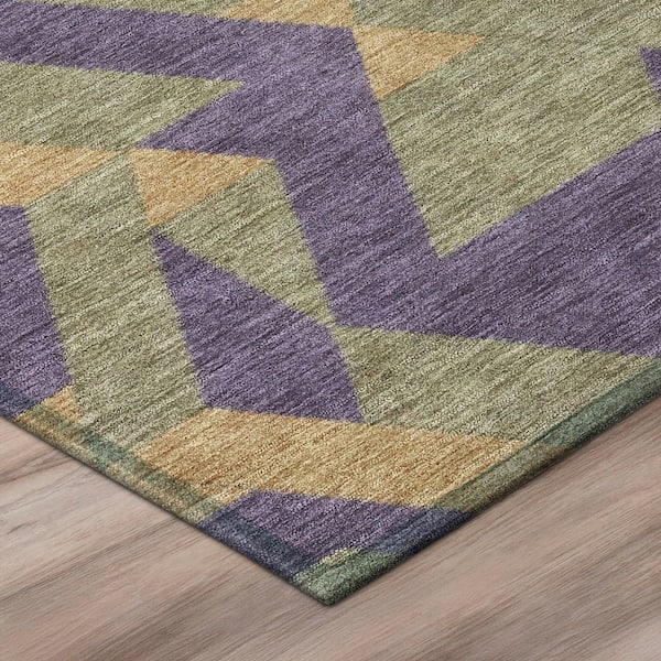 Chantille Machine Washable Indoor/Outdoor Abstract ACN2962 Purple 5 ft. x 7 ft. 6 in. Area Rug