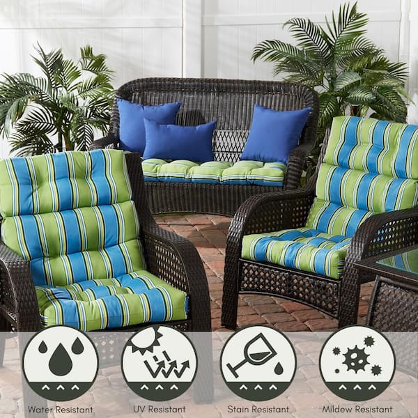 Greendale Home Fashions 22 in. x 44 in. Outdoor High Back
