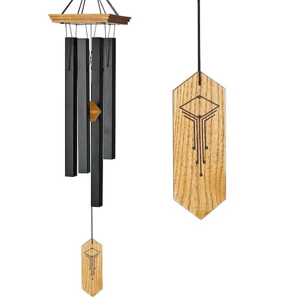 WOODSTOCK CHIMES Signature Collection, Woodstock Craftsman Chime, 25 in. Black Wind Chime CRCBM