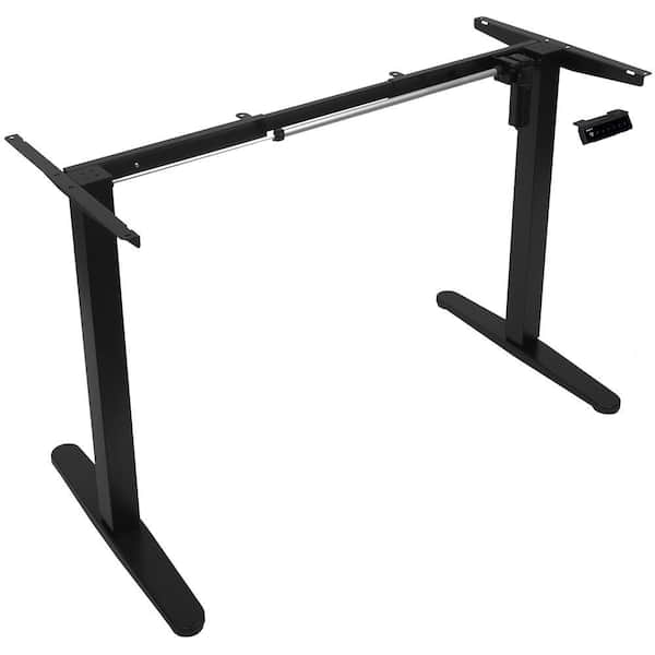 53 in. Single Motor Electric Standing Desk Base-Black