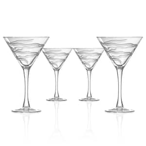 Good Vibrations 10 oz. Clear Martini (Set of 4)