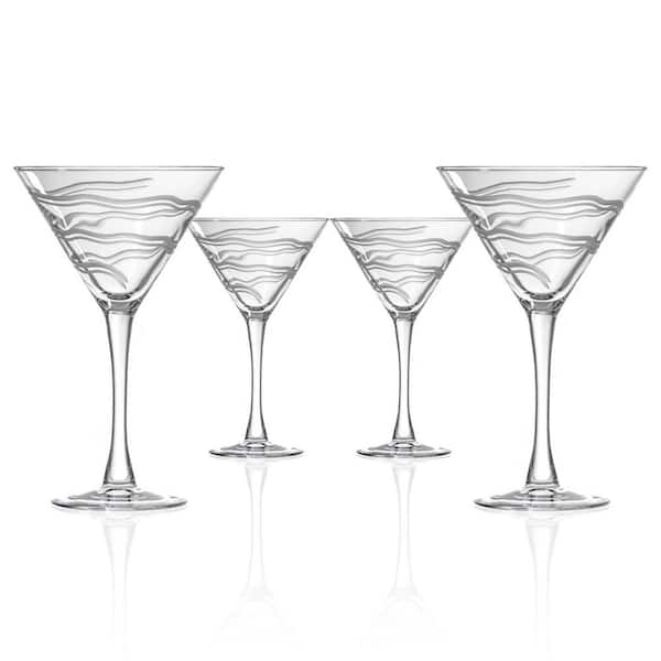 Rolf Glass Good Vibrations 10 Oz Clear Martini Set Of 4 505138 S4 The Home Depot 4574