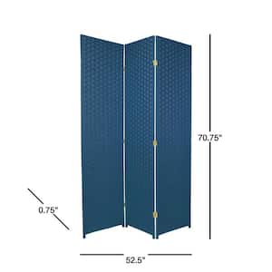 6 ft. Blue Jeans 3-Panel Room Divider