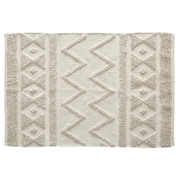 VCNY Home Reign Ivory 30 in. x 45 in. Geometric Polyester Rectangle Indoor Scatter Area Rug