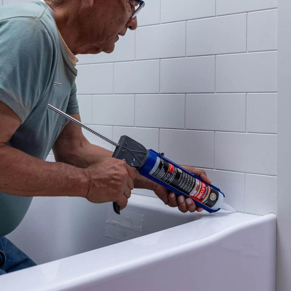 Supreme Silicone 10.1-oz White Kitchen and Bath Sealant Caulk