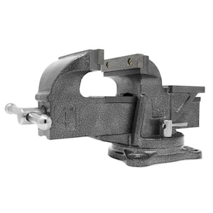 4 in. Heavy-Duty Cast Iron Bench Vise with Swivel Base