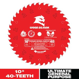 10in. x 40-Tooth Wood Demon Ultimate General Purpose Circular Saw Blade