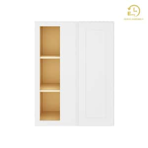 Easy-DIY 30 in. W x 12 in. D x 36 in. H in Shaker White Ready to Assemble Wall Blind Kitchen Cabinet