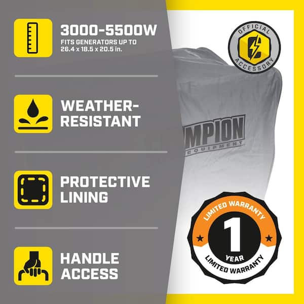 Weather-Resistant Storage Cover for 2800-Watt or Higher Inverter Generators