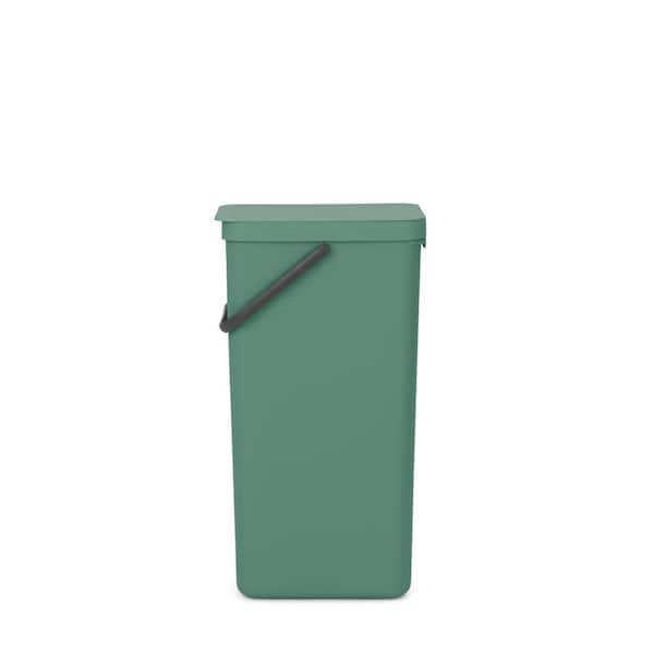 Brabantia Sort & Go 10.6 Gallon (40L) Plastic Recycle Bin in Fir Green