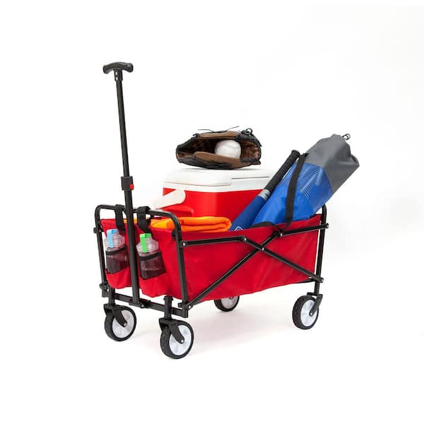 Details about   Steel Compact Collapsible Folding Outdoor Portable Utility Cart in Red 