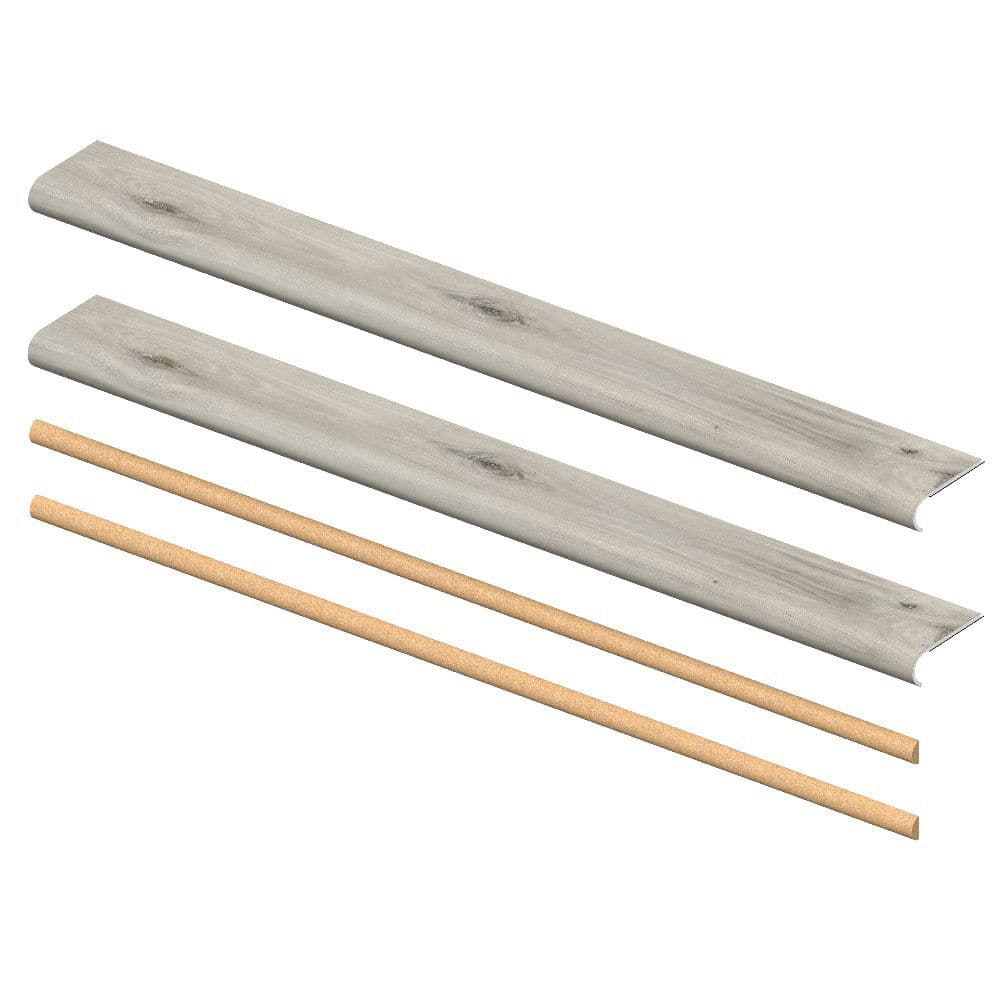 Banff Gray Hickory 6.5mm x 46in x 5in Exact Match Round Nose Open Stair Return/Landing Kit (2-Pack) price history on PriceWatchPro