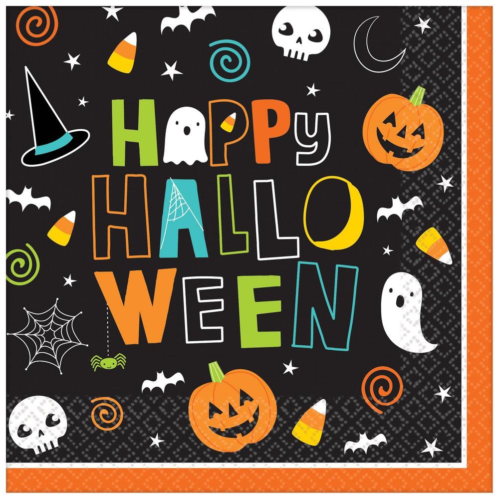 UPC 013051837990 product image for Amscan 6.5 in. x 6.5 in. Paper Halloween Friends Lunch Napkins | upcitemdb.com