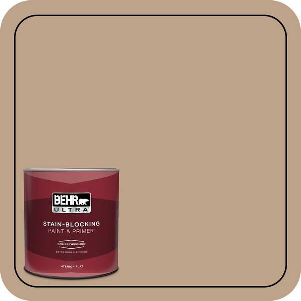 BEHR ULTRA 1 qt. #N260-4 Merino Extra Durable Flat Interior Paint & Primer