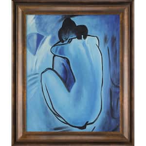 Blue Nude by Pablo Picasso Modena Vintage Framed Oil Painting Art Print 21 in. x 25 in.