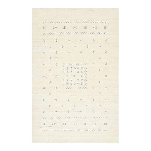 Solo Rugs Simi Bohemian Ivory 3 ft. x 5 ft. Handmade Area Rug S9417