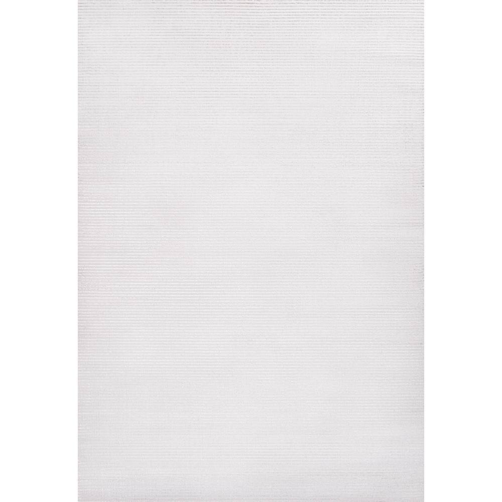Cole Modern Minimalist Pinstripe High-Low White/Silver 3 ft. x 5 ft. Area Rug price history on PriceWatchPro