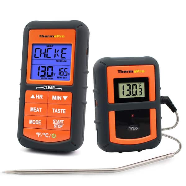 New Wireless LCD Remote Thermometer For BBQ Grill Meat Kitchen Oven Food Cooking 