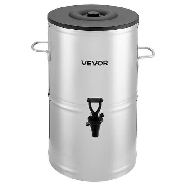 Ice Tea Dispenser, 4 Gal./15L Stainless Steel Beverage Dispenser with Spigot & Handle, Suitable for Hot and Cold Drinks
