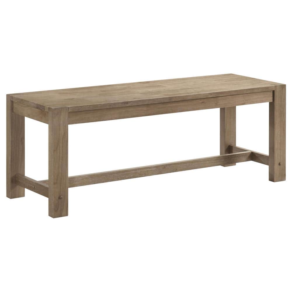 Coaster Scottsdale Washed Brown Dining Bench with Trestle Base 47.5 in. 109183 - The Home Depot