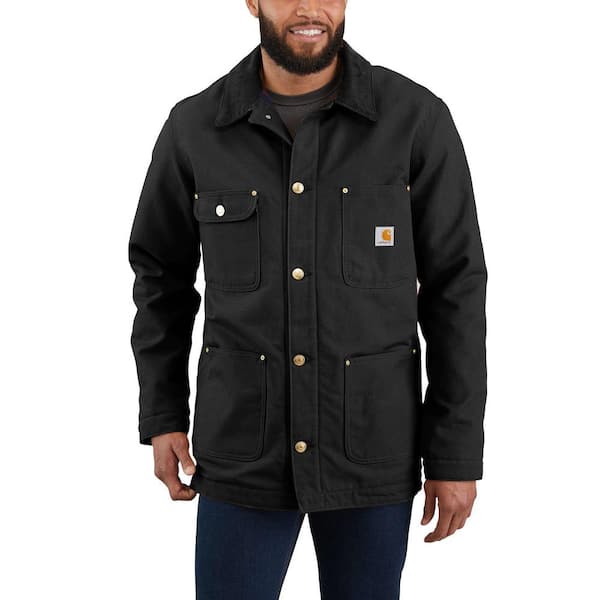 Vintage carhartt work chore barn coat jacket Blanket Lined cord- collar XXL-T