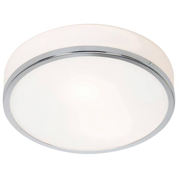Access Lighting Aero 10 in. 1-Light Chrome Flush Mount