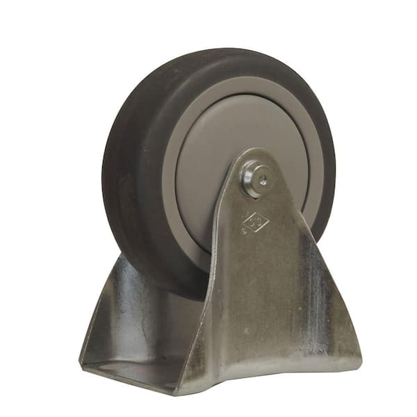 SNAP-LOC 4 in. Thermoplastic Rubber Fixed Caster