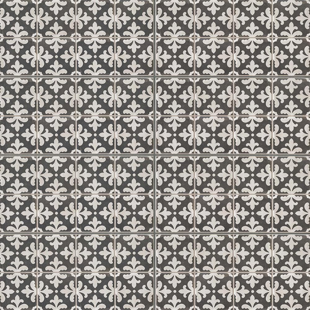 Palazzo Rectangle 12 in. x 24 in. Castle Graphite Florentina Porcelain Floor Tile (15.75 sq. ft./Case) -  Bedrosians, PALCG1224FLDECO