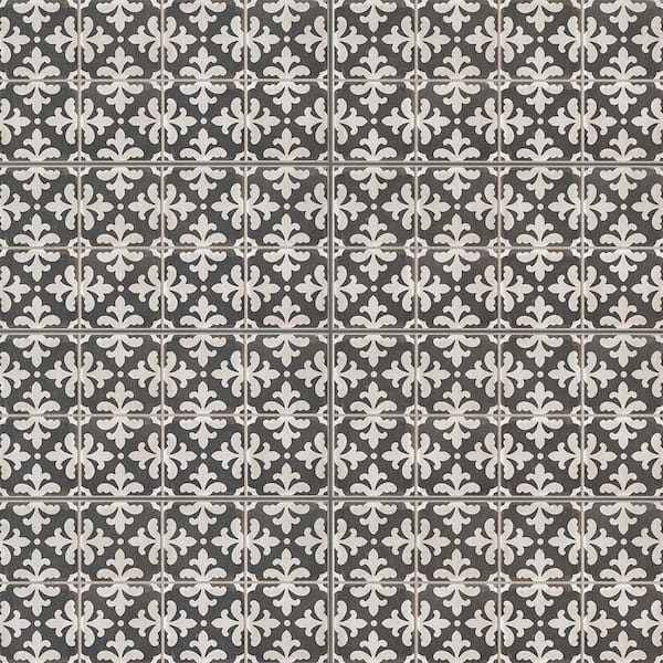Bedrosians Palazzo Rectangle 12 in. x 24 in. Castle Graphite Florentina Porcelain Floor Tile (15.75 sq. ft./Case)