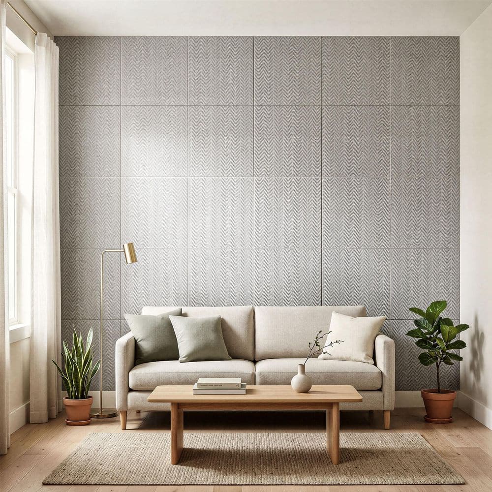 0.14 in. x 2 ft. x 2 ft. Light Gray Composite Square Edge 3D Texture Decorative Wall Paneling (8-Pack) price history on PriceWatchPro